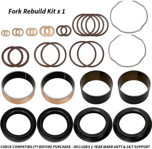 Fork Bushing Dust Oil Seal Rebuild Kit for Suzuki SV650 GSXR600, for Gl1500 CBR500R CBR600RR Shadow 1100, for Kawasaki Ninja ZX6R 1000SX Goldwing 88-00 Gold Wing in Saudi Arabia