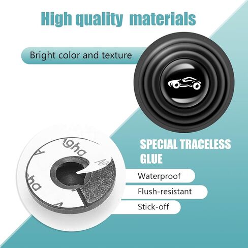 30 PCS Car Door Shock Absorbers, Door Edge Shock Absorbing Cushion, Multifunctional Silicone Buffer Cushion, Universal for Most Cars (Black) in Saudi Arabia