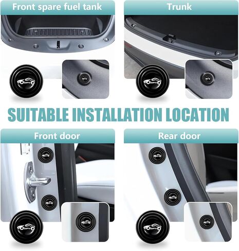 30 PCS Car Door Shock Absorbers, Door Edge Shock Absorbing Cushion, Multifunctional Silicone Buffer Cushion, Universal for Most Cars (Black) in Saudi Arabia