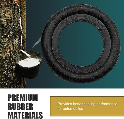 10 PCS Oil Drain Plug Gasket, M14 Leak Proof Tight Fit Sealing Ring, High Temperature Resistant Rubber O-ring Standard Replacement F5TZ-6734-BA, Compatible with Ford Lincoln (Black) in Saudi Arabia