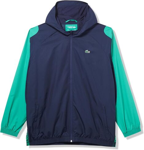 سترة التنس الرجالية الملونة من Lacoste، باللون الأزرق الداكن/الأزرق الداكن/الأخضر، مقاس XX-Large in Saudi Arabia