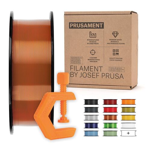Prusament PETG Prusa Orange Transparent 1kg Filament 1.75mm 1kg Spool (2.2 lbs), Diameter Tolerance +/- 0.02mm in Kuwait