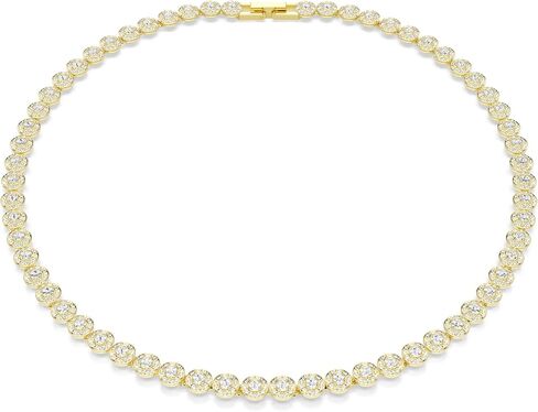 عقد Swarovski Una Angelic، قطع دائري، صغير، أبيض، مطلي باللون الذهبي in Saudi Arabia