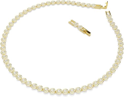 عقد Swarovski Una Angelic، قطع دائري، صغير، أبيض، مطلي باللون الذهبي in Saudi Arabia