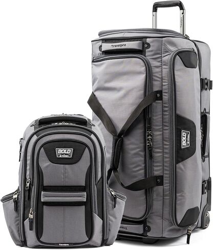 Travelpro Bold Softside 2-Piece Set — Expandable 2-Wheel Upright Carry-On Luggage with Backpack, Olive/Black in Saudi Arabia