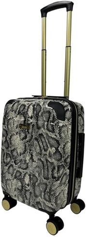 Pemberly Row Traditional Plastic Python 3-Piece Hardside Spinner Set in Gray in Saudi Arabia