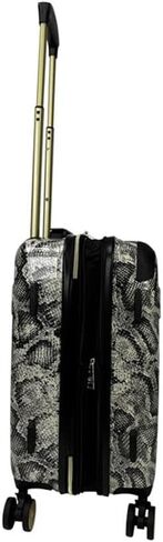 Pemberly Row Traditional Plastic Python 3-Piece Hardside Spinner Set in Gray in Saudi Arabia