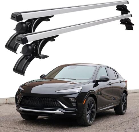 Cross Bars Roof Rack Fits for Buick Envista 2022-2025 Without Roof Rail Aluminum Crossbars Cargo Carrier, Black in Kuwait