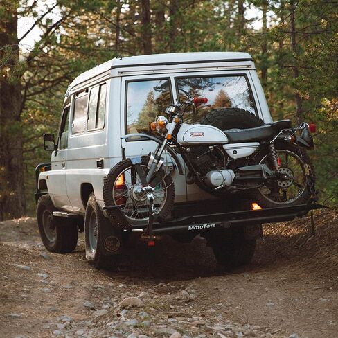 MotoTote Max - Premium Motorcycle Hitch Carrier (600 lbs. Capacity) with Zero Wobble Hitch Mount & Ramp, Fits Standard Size Tires in Saudi Arabia