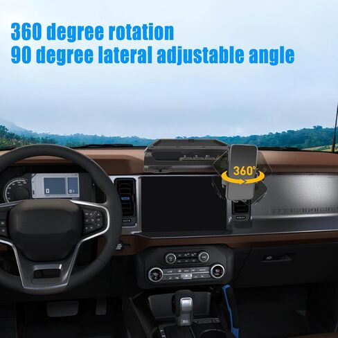حامل الهاتف المحمول على لوحة القيادة متوافق مع Ford Bronco 2021 2022 2023 2/4 أبواب، حامل الهاتف الخلوي مع صينية تخزين in Saudi Arabia