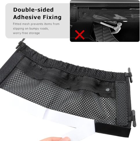 MARCHFA UTV Dash Storage Nets Compatible for Can Am Defender & Defender Max Accessories UTV Dashboard Organizer Nets (2X Storage Net) in Saudi Arabia