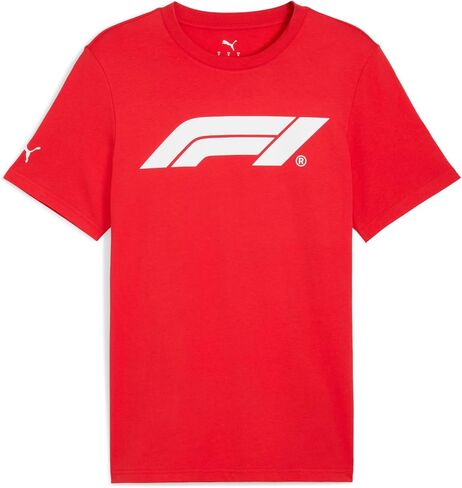 PUMA Mens F1 Essentials Logo 180G Crew Neck Short Sleeve Casual Tops Casual - Black in Saudi Arabia
