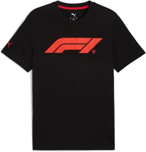 PUMA Mens F1 Essentials Logo 180G رقبة دائرية وأكمام قصيرة كاجوال - أسود in Kuwait