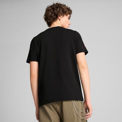 PUMA Mens F1 Essentials Logo 180G رقبة دائرية وأكمام قصيرة كاجوال - أسود in Kuwait