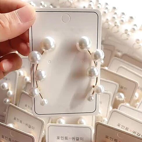 Gold Cluster Pearls Ear Cuff Earrings for Women Wedding Pearl Ear Crawler Climber Non Piercing Clip On Cartilage Earrings Prom Party Jewelry Gift in Saudi Arabia