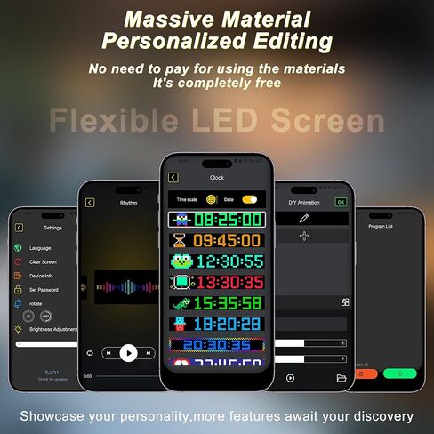 مصابيح LED للسيارة - علامة LED مخصصة، ضوء عيون الشيطان للزجاج الأمامي بأنماط ديناميكية، التطبيق/جهاز التحكم عن بعد، مقاوم للماء IP68، يعمل بمنفذ USB للسيارات/الشاحنات/المركبات الترفيهية، قطعة واحدة (7 × 3 بوصات) in Kuwait