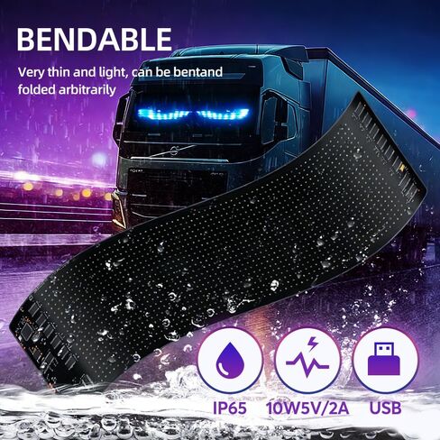 ضوء عيون الشيطان للزجاج الأمامي للشاحنة - قطعتان مقاس 23.6 بوصة × 4.7 بوصة لتزيين الزجاج الأمامي للعيون المتوهجة، ضوء شيطان السيارة مع جهاز التحكم عن بعد والتطبيق مناسب للشاحنات الصغيرة والسيارات وسيارات الدفع الرباعي وسيارات الجيب وما إلى ذلك in Kuwait