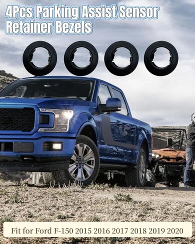 Rear Inner and Outer Parking Assist Sensor Retainer Bezels Fit for Ford F-150 F150 2015 2016 2017 2018 2019 2020, 4Pcs in Saudi Arabia