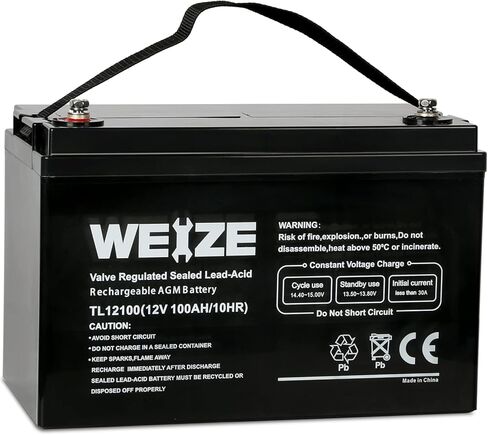 بطارية WEIZE 12V 75AH ذات دورة عميقة لمضخة مستنقع النسخ الاحتياطي Wayne ESP25 WSS30V، محرك التصيد، النظام الشمسي، كرسي متحرك متنقل، الاستخدام العام in Saudi Arabia
