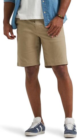 Lee Men's Extreme Motion Flat Front Short, Kansas City Khaki, 34 in Saudi Arabia