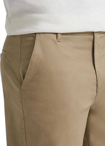 Lee Men's Extreme Motion Flat Front Short, Kansas City Khaki, 34 in Saudi Arabia
