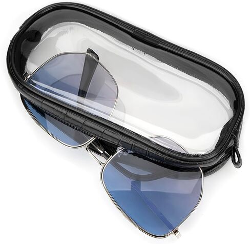 Linkidea Oversized Sunglasses Pouch, Large Frame Glasses Pouch for Sunglass, Eyeglasses Travel Bag Compatible with Rayban Aviator Large Metal/Rectangle/Jackie Ohh II Butterfly in Saudi Arabia