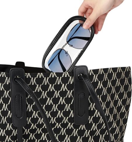 Linkidea Oversized Sunglasses Pouch, Large Frame Glasses Pouch for Sunglass, Eyeglasses Travel Bag Compatible with Rayban Aviator Large Metal/Rectangle/Jackie Ohh II Butterfly in Saudi Arabia