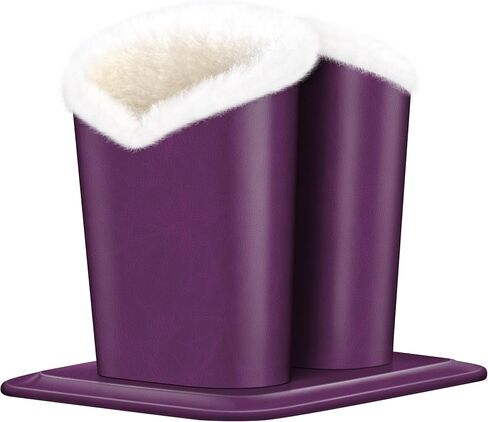 Plush Fluffy Lined Double Eyeglasses Holder Stand Protective Glasses Holder Case in Saudi Arabia