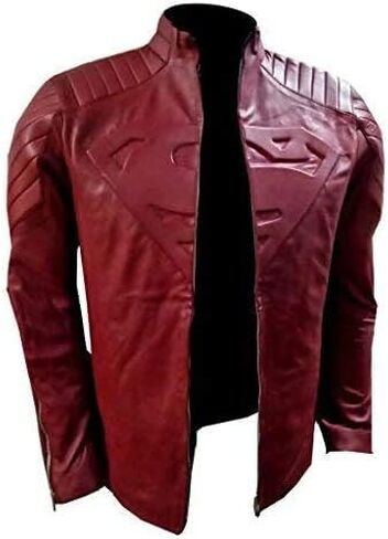 Men’s Clark Kent Tom Welling Genuine Leather Jacket Super in Kuwait