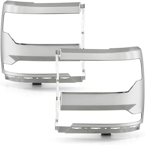 ACANII - For 2016-2018 Chevy Silverado 1500 Chrome Headlight Headlamp Trim Bezel Cover Pair Set Driver & Passenger Side in Saudi Arabia