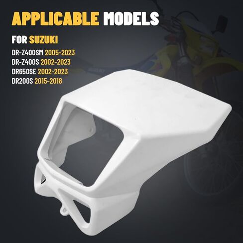 Headlight Cover Compatible For Suzuki DR-Z400S DRZ400SM DR200S DR650SE Replacement 51811-29F50-30H in Kuwait