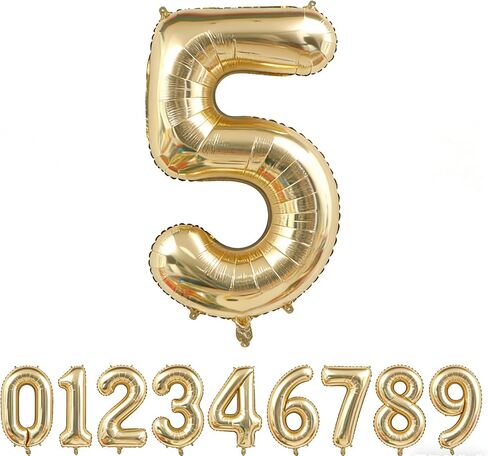 40 Inch Light Gold 27 Numbers Balloons White Gold Giant 27 Foil Mylar Helium Large Digital Balloon Champagne Gold Birthday Jumbo Balloons 27th or 72nd Anniversary Events Party Decorations Supplies in Kuwait
