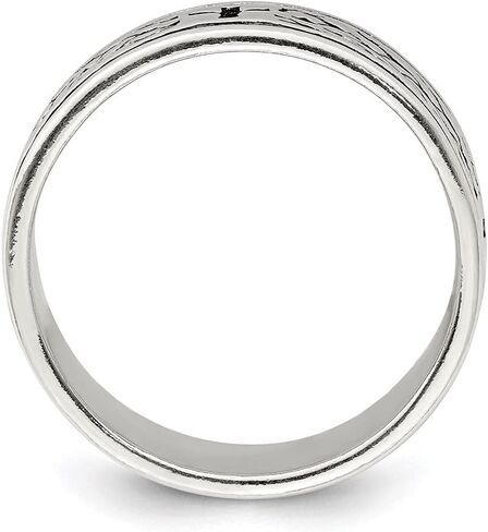 925 Sterling Silver Cross and Weave Design Wedding Band Ring in Saudi Arabia