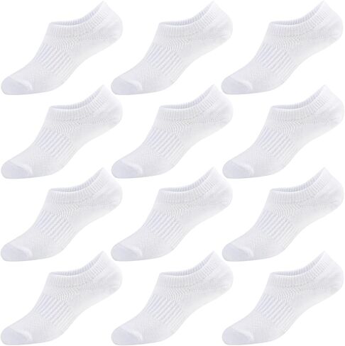 لا تظهر الجوارب الفتيات 12 زوجًا للأطفال لا تظهر الجوارب الأولاد القطن منخفض القطع غير زلة الجوارب الأطفال الشباب البالغين in Kuwait