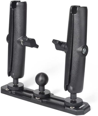 Universal 25mm (1inch) Ball Mount Base with Two Double Socket Arms and Screws Compatible with RAM Mounts B Size 1" Ball Components Fits Industry All Standard 1" Ball Adapters in Saudi Arabia