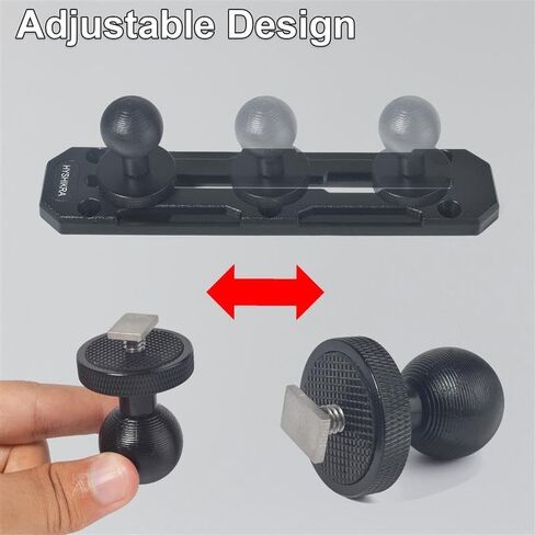 Universal 25mm (1inch) Ball Mount Base with Two Double Socket Arms and Screws Compatible with RAM Mounts B Size 1" Ball Components Fits Industry All Standard 1" Ball Adapters in Saudi Arabia