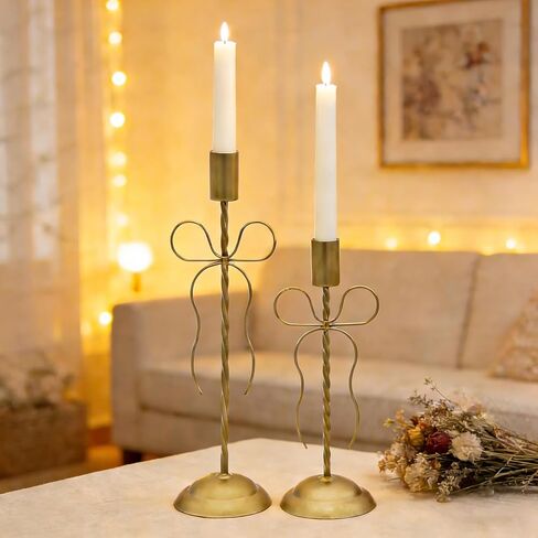 مجموعتان من حوامل الشموع الذهبية، حاملات شموع مستدقة، شمعدانات نحاسية طويلة مع أقواس للموقد وحفلات الزفاف وطاولات عيد الحب والديكورات المركزية in Kuwait
