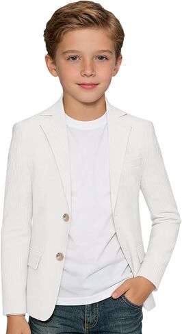 سترة للأولاد معاطف رياضية كاجوال من النسيج القطني للأطفال، سترة زفاف صيفية للشاطئ للأولاد، زي موحد للمدرسة in Kuwait