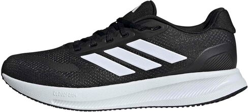 adidas Mens Run Falcon 5 Running, Black/White/Black, 9 in Saudi Arabia