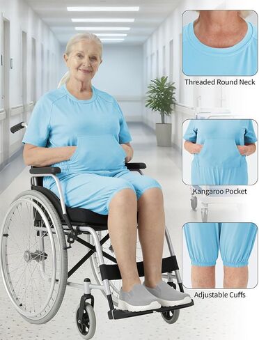 Adaptive Women's Security Back-Zip Jumpsuit - Easy Care Romper for Elderly & Limited Mobility in Saudi Arabia