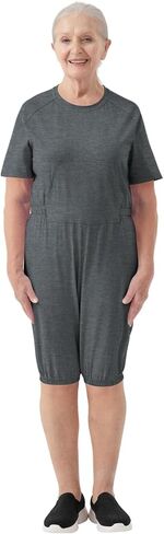 Adaptive Women's Security Back-Zip Jumpsuit - Easy Care Romper for Elderly & Limited Mobility in Saudi Arabia