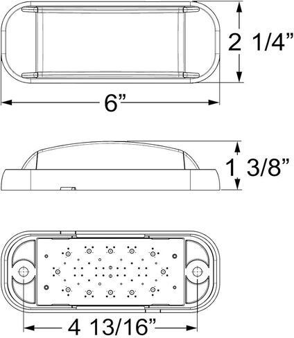 Optronics MCL48CABP MCL48 Series Side Marker Light, With Turn, Clean Lens Led Intermediate, Amber in Saudi Arabia