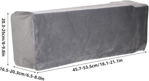 iplusmile قطعتان من أغطية ذراع الأريكة القابلة للتمدد، واقيات مسند الذراع من القطيفة باللون الرمادي لكرسي كرسي الأريكة، أغطية مسند ذراع الأثاث المضادة للانزلاق لحماية القطط والكلاب من الخدش in Kuwait