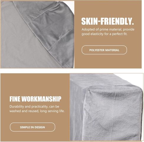 iplusmile قطعتان من أغطية ذراع الأريكة القابلة للتمدد، واقيات مسند الذراع من القطيفة باللون الرمادي لكرسي كرسي الأريكة، أغطية مسند ذراع الأثاث المضادة للانزلاق لحماية القطط والكلاب من الخدش in Kuwait