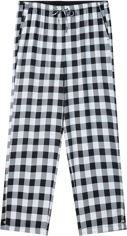 U2SKIIN Mens Pajama Pants Lightweight Cool Plaid Rayon Lounge Pj Bottoms with Pockets in Saudi Arabia