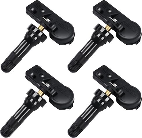 مجموعة مستشعرات TPMS مكونة من 4 مستشعر ضغط الإطارات المبرمج مسبقًا بتردد 433 ميجاهرتز متوافق مع 2019 2020 2021 2022 2023 2024 RAM 1500 DT استبدال OE 68293199AA in Saudi Arabia