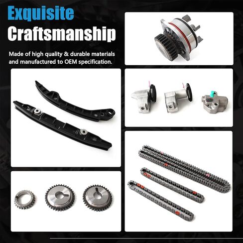 AUCERAMIC 9-0730SWP Engine Timing Chain Kit with Water Pump Fit for 2007-2014 Nissan Altima, 2009-2014 Murano, 2013-2014 Pathfinder, 2011-2014 Quest, 2013 2014 Infiniti QX60 JX35 3.5L AW9426 in Saudi Arabia