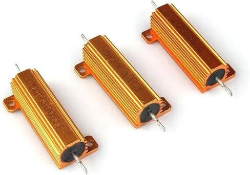 1pcs 10W 25W 50W RX24 Aluminum Power Metal Shell Case Wirewound Resistor 0.1 0.5 1 1.5 2 6 8 10 20 100 150 200 300 1K 10K ohm(200R,25W) in Saudi Arabia
