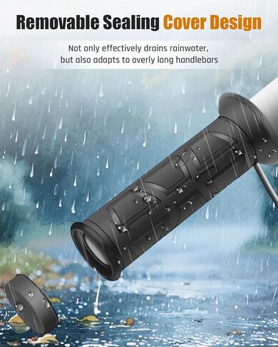 Lock on Heated ATV Grips, ATV Heated Grips and Thumb Warmer, 3 Heat Settings 7/8 12V Electric Heating Handlebar Grips in Saudi Arabia