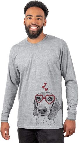 Inkopious Valentine Elvis The Bluetick Beagle Dog Triblend T-Shirt in Saudi Arabia